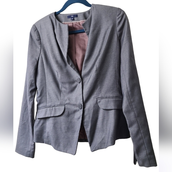 GAP Women's Blazer Grey Size 2 - Picture 1 of 4